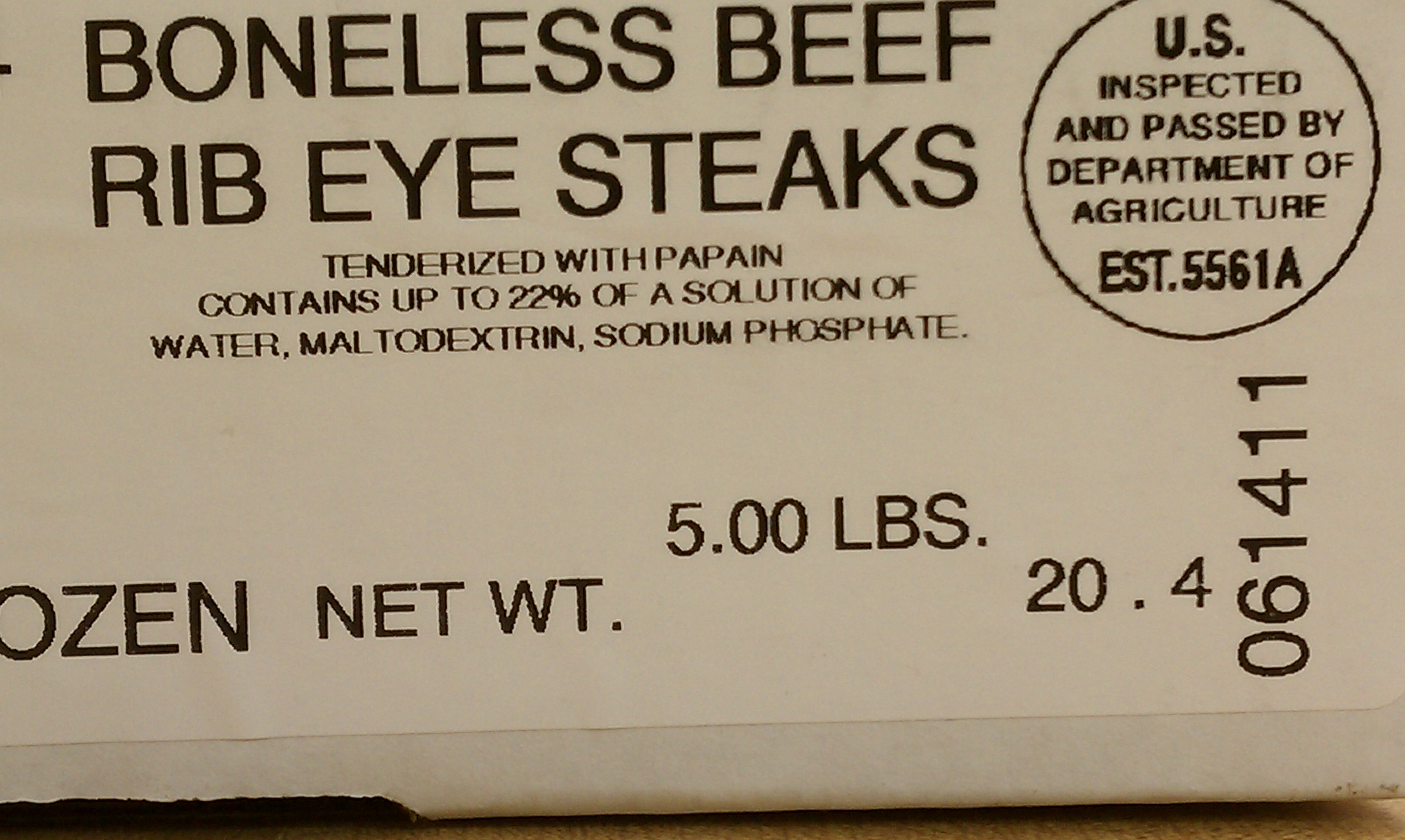steak label